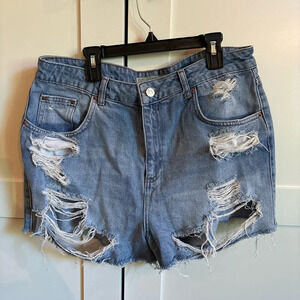 Top shop mom shorts size 14 distressed